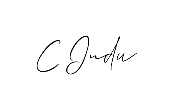 Best and Professional Signature Style for C Indu. Allison_Script Best Signature Style Collection. C Indu signature style 2 images and pictures png