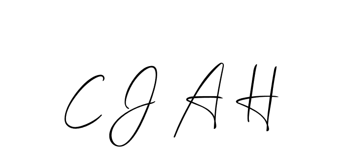 Use a signature maker to create a handwritten signature online. With this signature software, you can design (Allison_Script) your own signature for name C J A H. C J A H signature style 2 images and pictures png