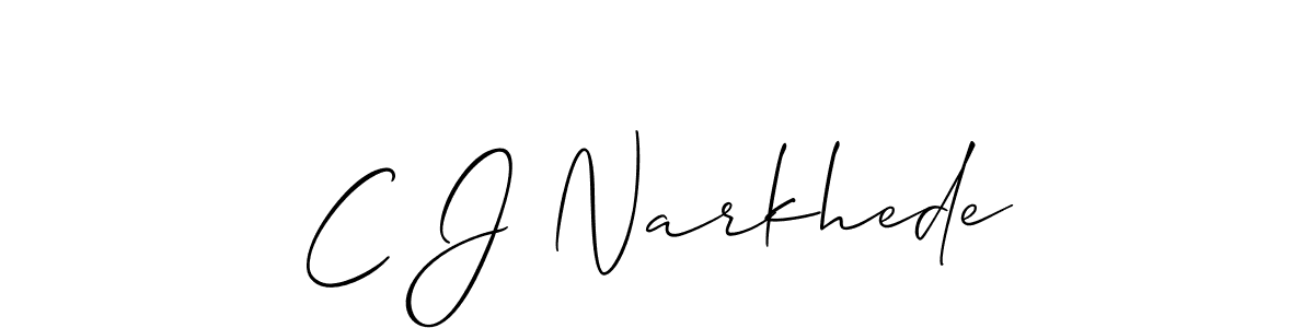 C J Narkhede stylish signature style. Best Handwritten Sign (Allison_Script) for my name. Handwritten Signature Collection Ideas for my name C J Narkhede. C J Narkhede signature style 2 images and pictures png