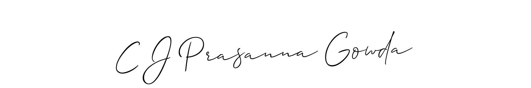 Best and Professional Signature Style for C J Prasanna Gowda. Allison_Script Best Signature Style Collection. C J Prasanna Gowda signature style 2 images and pictures png