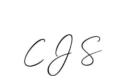 The best way (Allison_Script) to make a short signature is to pick only two or three words in your name. The name C J S include a total of six letters. For converting this name. C J S signature style 2 images and pictures png