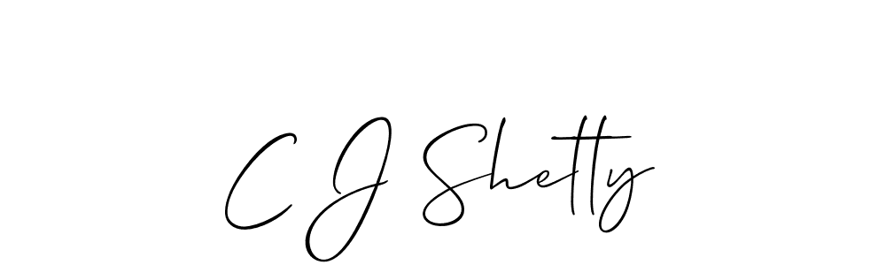 Also we have C J Shetty name is the best signature style. Create professional handwritten signature collection using Allison_Script autograph style. C J Shetty signature style 2 images and pictures png