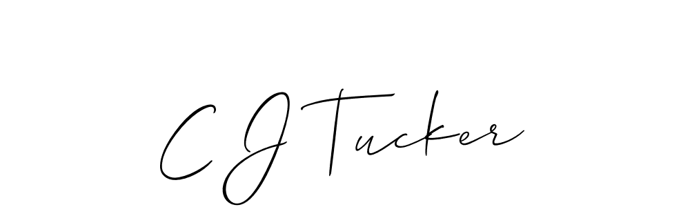 It looks lik you need a new signature style for name C J Tucker. Design unique handwritten (Allison_Script) signature with our free signature maker in just a few clicks. C J Tucker signature style 2 images and pictures png