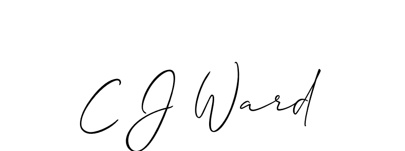 Make a beautiful signature design for name C J Ward. Use this online signature maker to create a handwritten signature for free. C J Ward signature style 2 images and pictures png