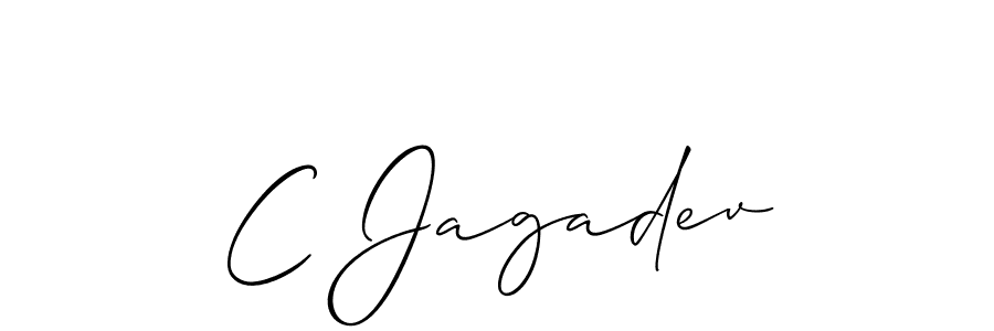 Make a beautiful signature design for name C Jagadev. With this signature (Allison_Script) style, you can create a handwritten signature for free. C Jagadev signature style 2 images and pictures png
