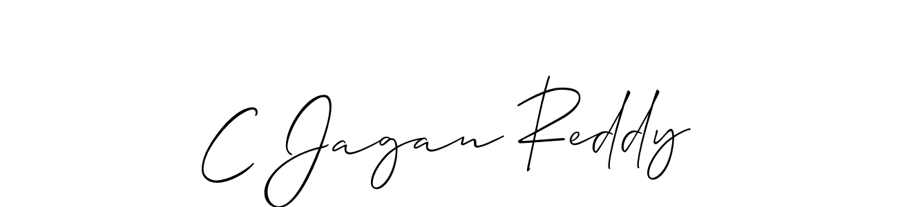 Use a signature maker to create a handwritten signature online. With this signature software, you can design (Allison_Script) your own signature for name C Jagan Reddy. C Jagan Reddy signature style 2 images and pictures png