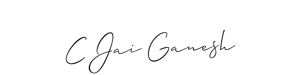 Make a beautiful signature design for name C Jai Ganesh. With this signature (Allison_Script) style, you can create a handwritten signature for free. C Jai Ganesh signature style 2 images and pictures png