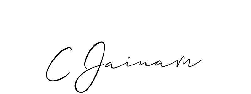 C Jainam stylish signature style. Best Handwritten Sign (Allison_Script) for my name. Handwritten Signature Collection Ideas for my name C Jainam. C Jainam signature style 2 images and pictures png