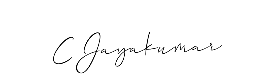 Also You can easily find your signature by using the search form. We will create C Jayakumar name handwritten signature images for you free of cost using Allison_Script sign style. C Jayakumar signature style 2 images and pictures png