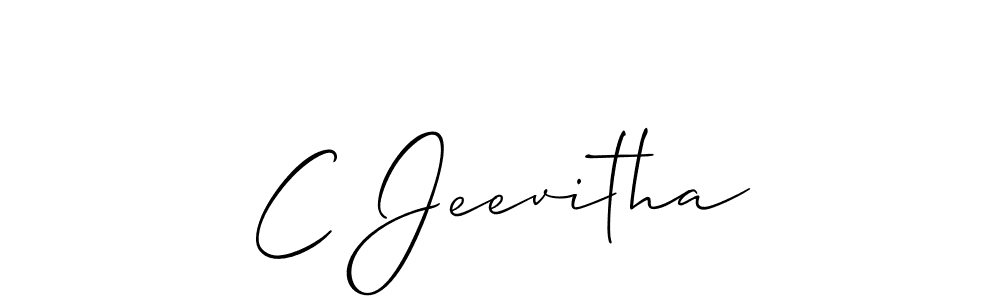 C Jeevitha stylish signature style. Best Handwritten Sign (Allison_Script) for my name. Handwritten Signature Collection Ideas for my name C Jeevitha. C Jeevitha signature style 2 images and pictures png