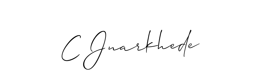 Create a beautiful signature design for name C Jnarkhede. With this signature (Allison_Script) fonts, you can make a handwritten signature for free. C Jnarkhede signature style 2 images and pictures png
