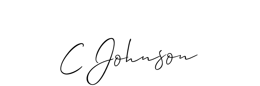 Create a beautiful signature design for name C Johnson. With this signature (Allison_Script) fonts, you can make a handwritten signature for free. C Johnson signature style 2 images and pictures png