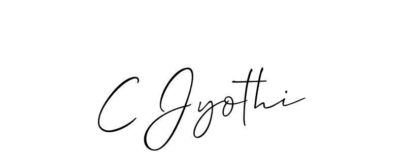 Best and Professional Signature Style for C Jyothi. Allison_Script Best Signature Style Collection. C Jyothi signature style 2 images and pictures png