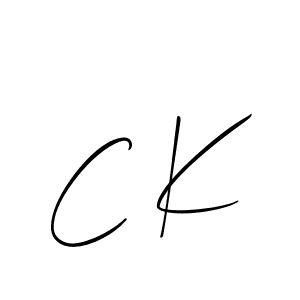 It looks lik you need a new signature style for name C K. Design unique handwritten (Allison_Script) signature with our free signature maker in just a few clicks. C K signature style 2 images and pictures png