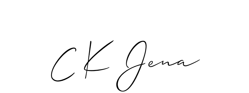 Also we have C K Jena name is the best signature style. Create professional handwritten signature collection using Allison_Script autograph style. C K Jena signature style 2 images and pictures png