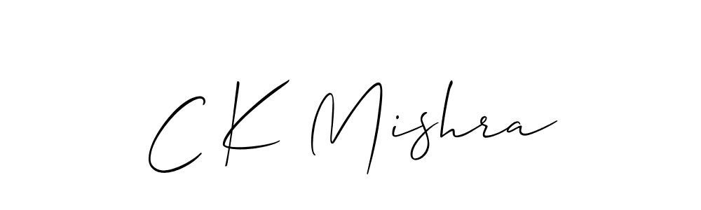 How to make C K Mishra signature? Allison_Script is a professional autograph style. Create handwritten signature for C K Mishra name. C K Mishra signature style 2 images and pictures png