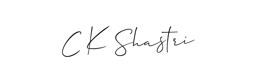 Make a beautiful signature design for name C K Shastri. With this signature (Allison_Script) style, you can create a handwritten signature for free. C K Shastri signature style 2 images and pictures png