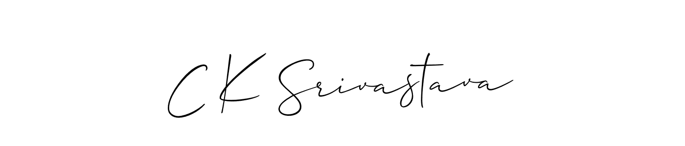 You should practise on your own different ways (Allison_Script) to write your name (C K Srivastava) in signature. don't let someone else do it for you. C K Srivastava signature style 2 images and pictures png