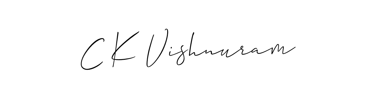 C K Vishnuram stylish signature style. Best Handwritten Sign (Allison_Script) for my name. Handwritten Signature Collection Ideas for my name C K Vishnuram. C K Vishnuram signature style 2 images and pictures png