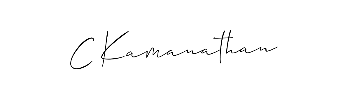 How to make C Kamanathan name signature. Use Allison_Script style for creating short signs online. This is the latest handwritten sign. C Kamanathan signature style 2 images and pictures png