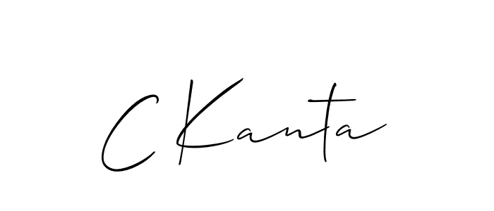 Design your own signature with our free online signature maker. With this signature software, you can create a handwritten (Allison_Script) signature for name C Kanta. C Kanta signature style 2 images and pictures png