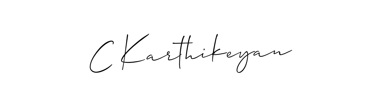 if you are searching for the best signature style for your name C Karthikeyan. so please give up your signature search. here we have designed multiple signature styles  using Allison_Script. C Karthikeyan signature style 2 images and pictures png