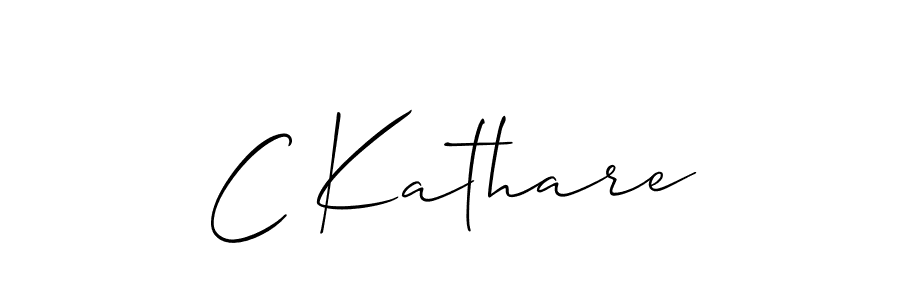 Create a beautiful signature design for name C Kathare. With this signature (Allison_Script) fonts, you can make a handwritten signature for free. C Kathare signature style 2 images and pictures png