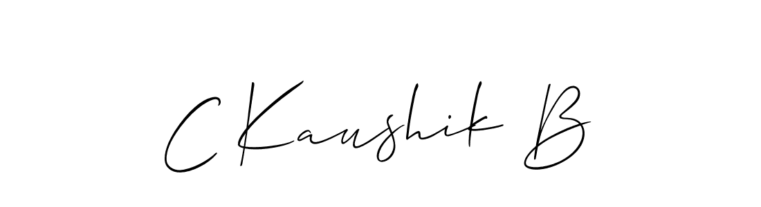 Design your own signature with our free online signature maker. With this signature software, you can create a handwritten (Allison_Script) signature for name C Kaushik B. C Kaushik B signature style 2 images and pictures png