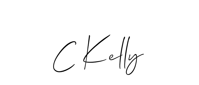 Design your own signature with our free online signature maker. With this signature software, you can create a handwritten (Allison_Script) signature for name C Kelly. C Kelly signature style 2 images and pictures png