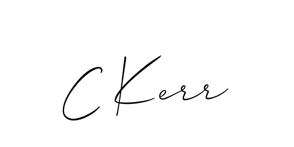 It looks lik you need a new signature style for name C Kerr. Design unique handwritten (Allison_Script) signature with our free signature maker in just a few clicks. C Kerr signature style 2 images and pictures png