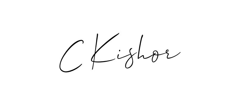 You can use this online signature creator to create a handwritten signature for the name C Kishor. This is the best online autograph maker. C Kishor signature style 2 images and pictures png