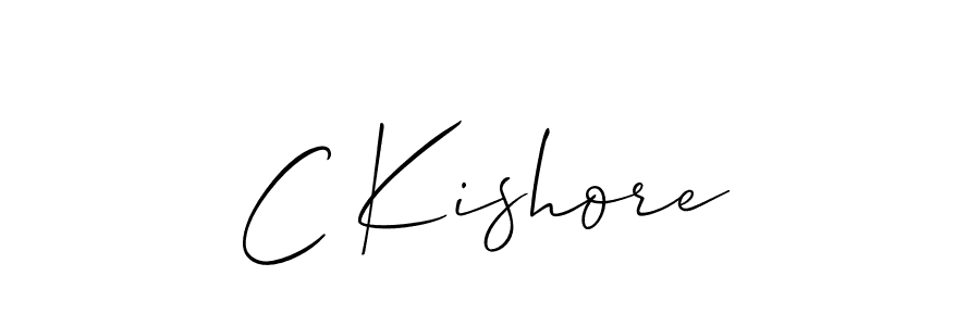 Make a beautiful signature design for name C Kishore. With this signature (Allison_Script) style, you can create a handwritten signature for free. C Kishore signature style 2 images and pictures png