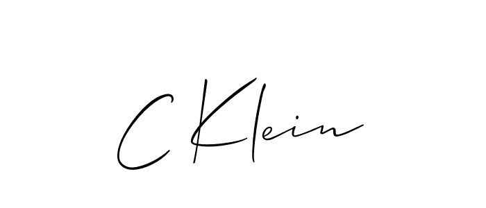 How to Draw C Klein signature style? Allison_Script is a latest design signature styles for name C Klein. C Klein signature style 2 images and pictures png