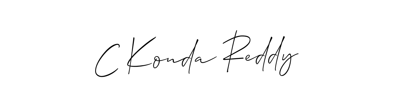 Allison_Script is a professional signature style that is perfect for those who want to add a touch of class to their signature. It is also a great choice for those who want to make their signature more unique. Get C Konda Reddy name to fancy signature for free. C Konda Reddy signature style 2 images and pictures png