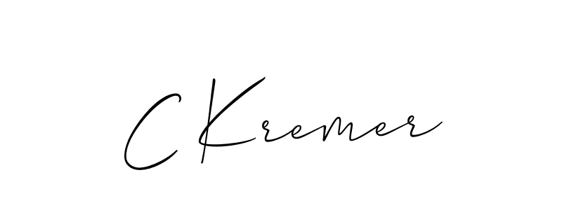 Make a short C Kremer signature style. Manage your documents anywhere anytime using Allison_Script. Create and add eSignatures, submit forms, share and send files easily. C Kremer signature style 2 images and pictures png