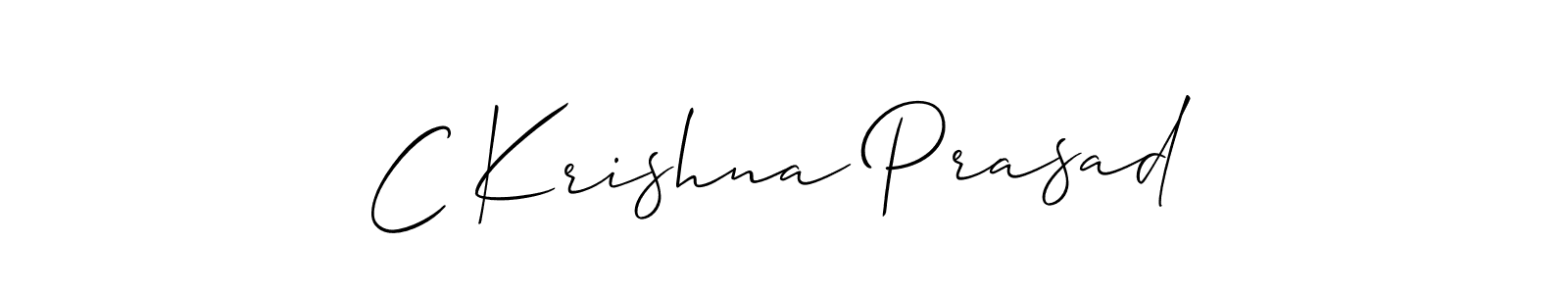 Also we have C Krishna Prasad name is the best signature style. Create professional handwritten signature collection using Allison_Script autograph style. C Krishna Prasad signature style 2 images and pictures png