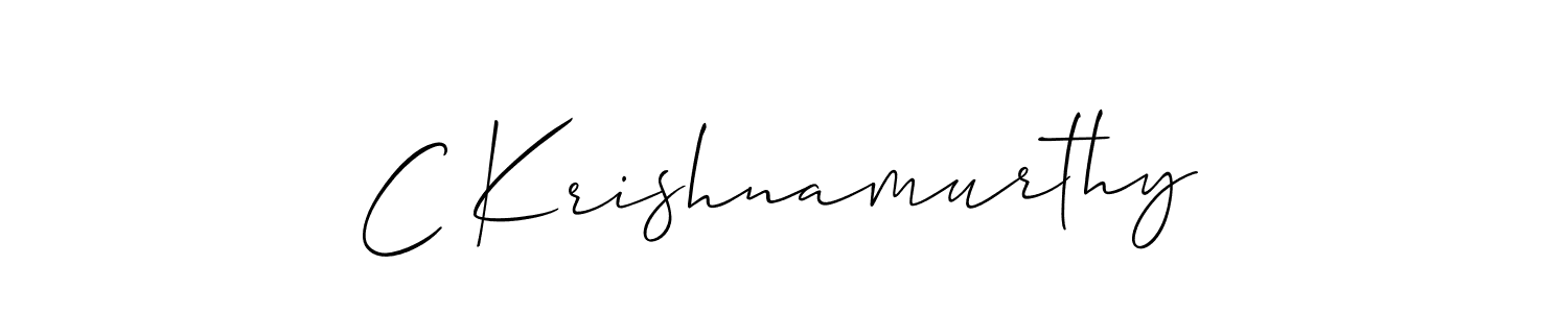The best way (Allison_Script) to make a short signature is to pick only two or three words in your name. The name C Krishnamurthy include a total of six letters. For converting this name. C Krishnamurthy signature style 2 images and pictures png