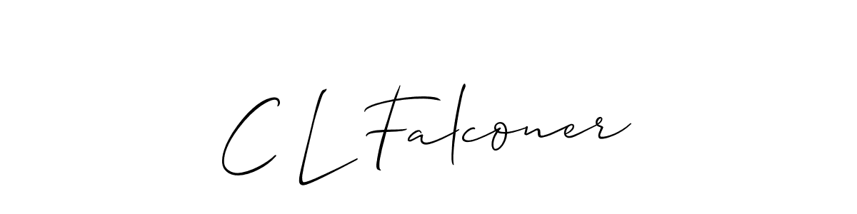 Also we have C L Falconer name is the best signature style. Create professional handwritten signature collection using Allison_Script autograph style. C L Falconer signature style 2 images and pictures png