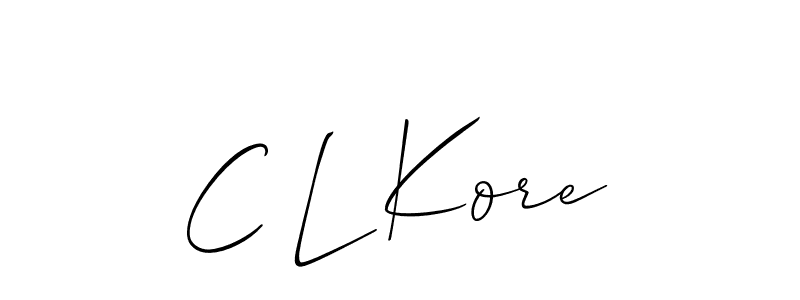 Best and Professional Signature Style for C L Kore. Allison_Script Best Signature Style Collection. C L Kore signature style 2 images and pictures png