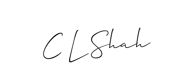Also You can easily find your signature by using the search form. We will create C L Shah name handwritten signature images for you free of cost using Allison_Script sign style. C L Shah signature style 2 images and pictures png