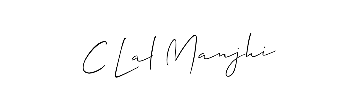 The best way (Allison_Script) to make a short signature is to pick only two or three words in your name. The name C Lal Manjhi include a total of six letters. For converting this name. C Lal Manjhi signature style 2 images and pictures png