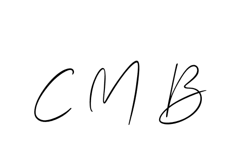 Make a beautiful signature design for name C M B. With this signature (Allison_Script) style, you can create a handwritten signature for free. C M B signature style 2 images and pictures png