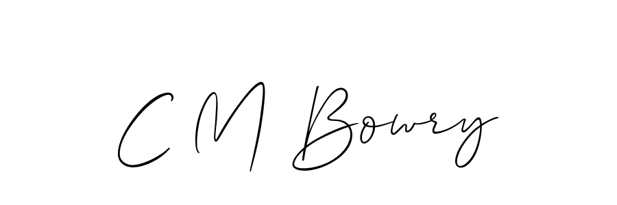 How to make C M Bowry signature? Allison_Script is a professional autograph style. Create handwritten signature for C M Bowry name. C M Bowry signature style 2 images and pictures png
