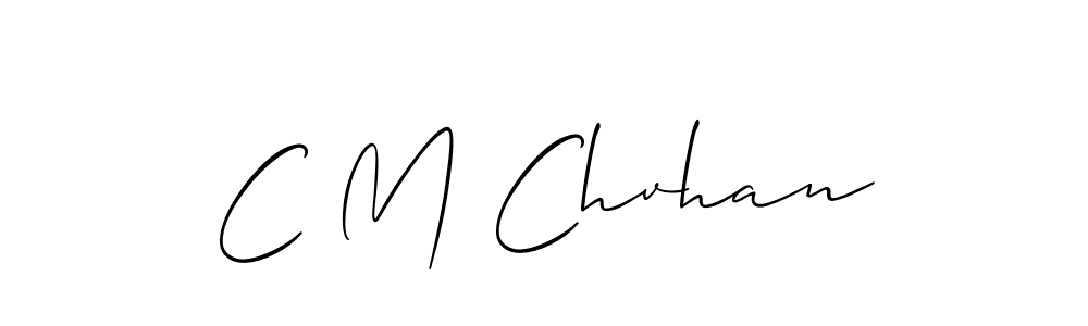 if you are searching for the best signature style for your name C M Chvhan. so please give up your signature search. here we have designed multiple signature styles  using Allison_Script. C M Chvhan signature style 2 images and pictures png