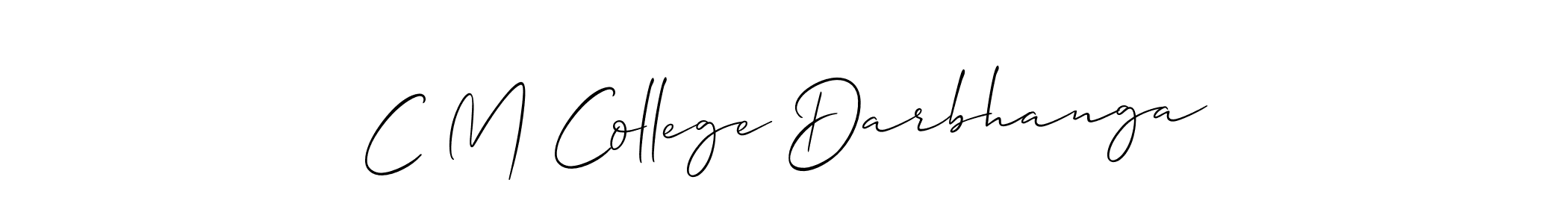 Create a beautiful signature design for name C M College Darbhanga. With this signature (Allison_Script) fonts, you can make a handwritten signature for free. C M College Darbhanga signature style 2 images and pictures png