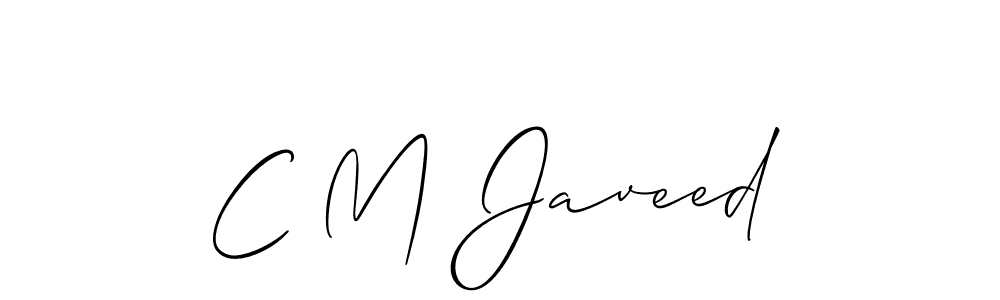 Also we have C M Javeed name is the best signature style. Create professional handwritten signature collection using Allison_Script autograph style. C M Javeed signature style 2 images and pictures png