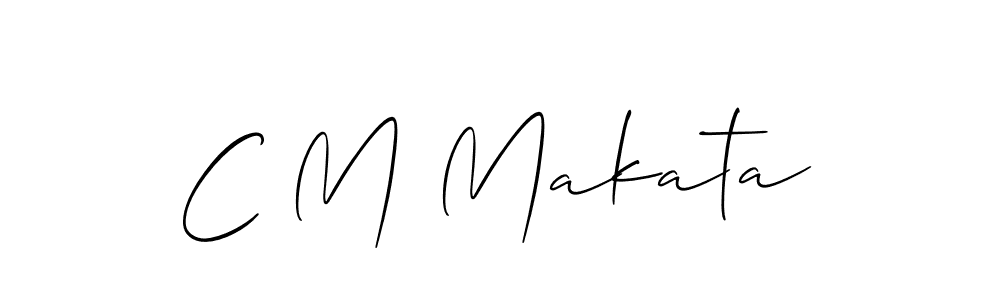 How to make C M Makata name signature. Use Allison_Script style for creating short signs online. This is the latest handwritten sign. C M Makata signature style 2 images and pictures png