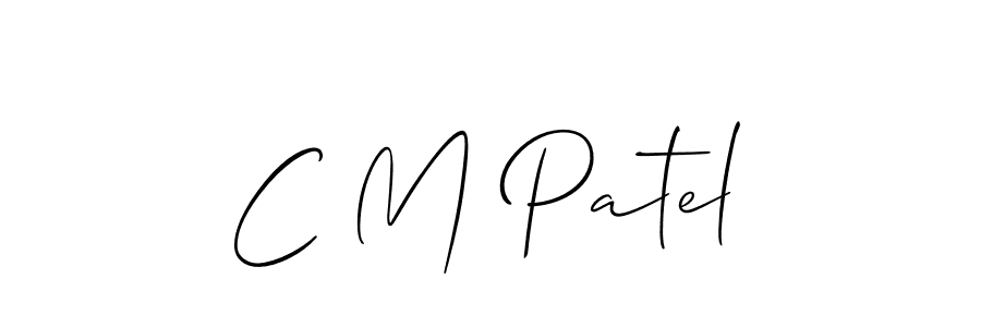 Also You can easily find your signature by using the search form. We will create C M Patel name handwritten signature images for you free of cost using Allison_Script sign style. C M Patel signature style 2 images and pictures png