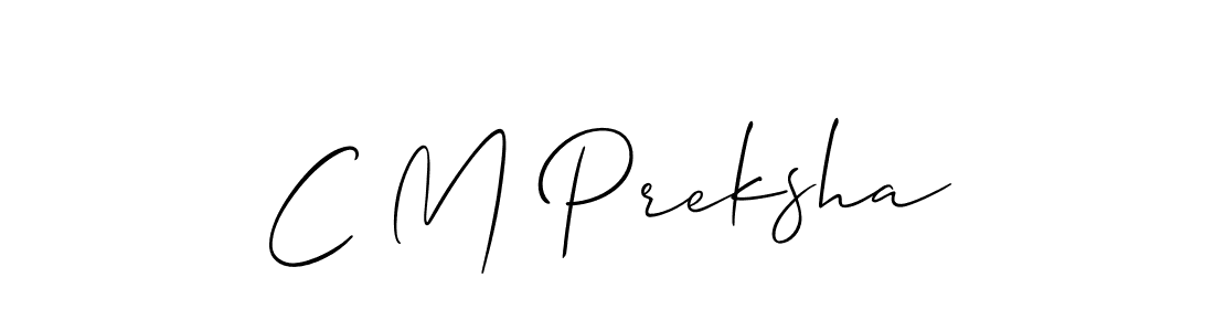 Make a beautiful signature design for name C M Preksha. Use this online signature maker to create a handwritten signature for free. C M Preksha signature style 2 images and pictures png