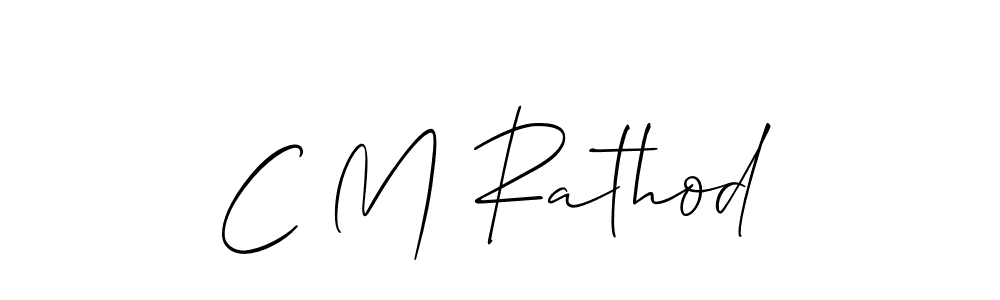 if you are searching for the best signature style for your name C M Rathod. so please give up your signature search. here we have designed multiple signature styles  using Allison_Script. C M Rathod signature style 2 images and pictures png